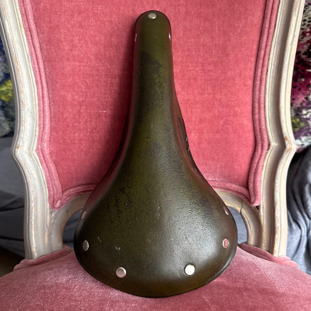 LESADOR デッドストック品　本革ダークグリーン サドル