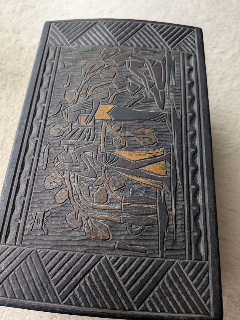 木製オルゴール 彫刻彫り　Vintage　(⁠✿⁠^⁠‿⁠^⁠)