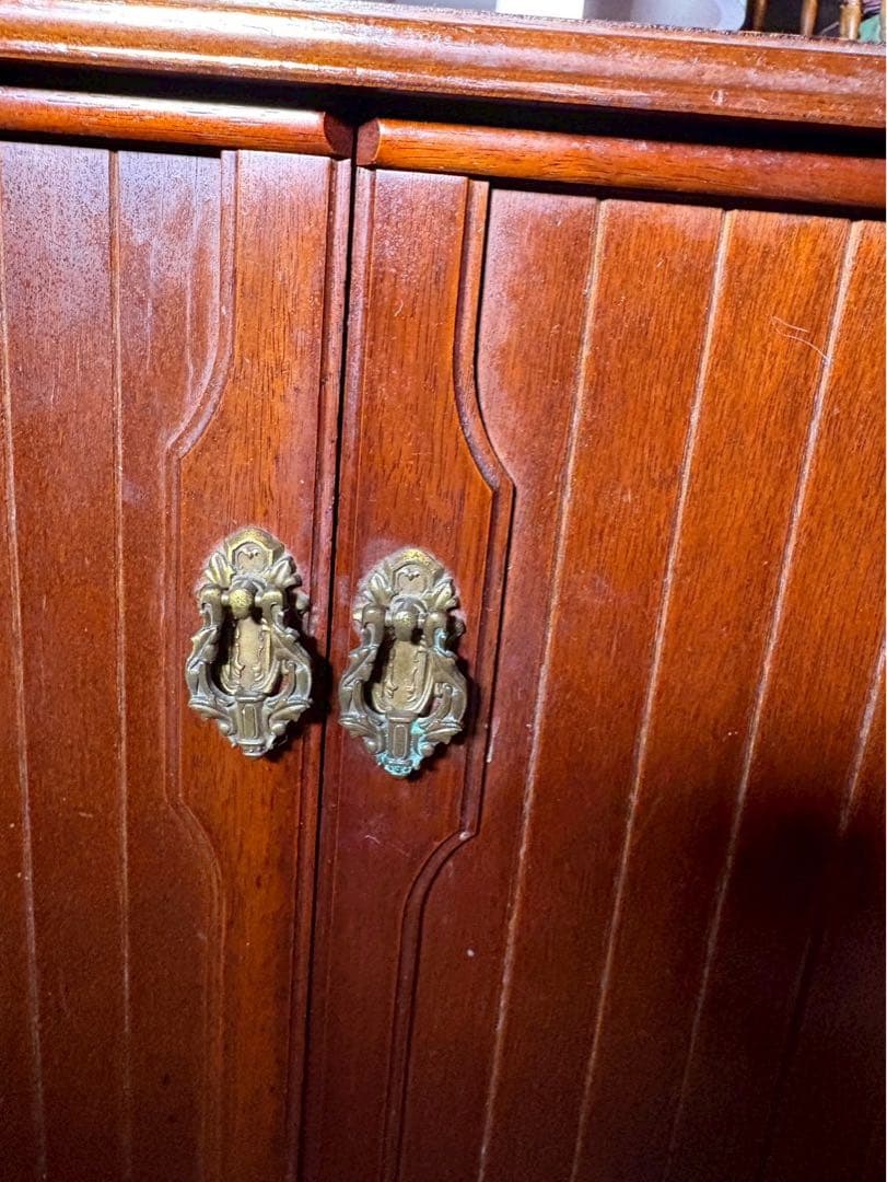 AYANO CRAFT 電話台 昭和レトロ 木製キャビネット　当時物　飾り棚