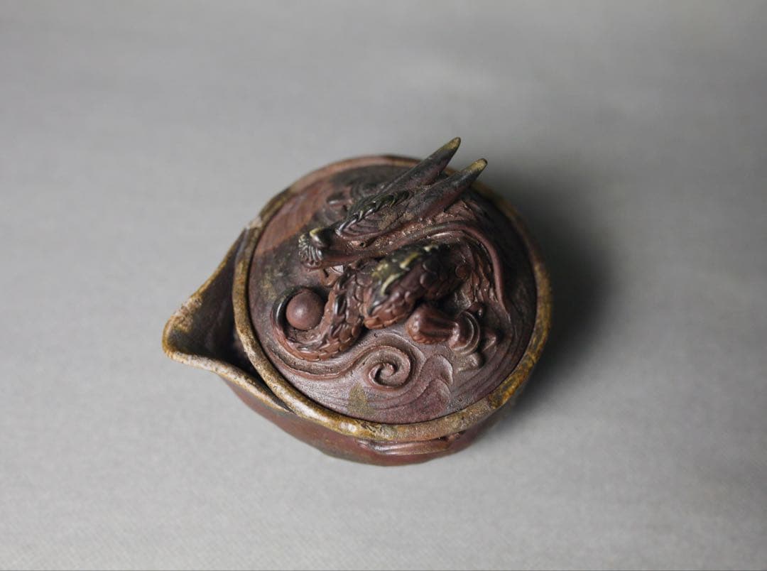 備前焼 龍細工 宝瓶 煎茶器 湯冷まし 七点