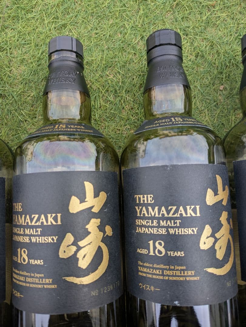 山崎 18年 シングルモルトウイスキー 空瓶6本