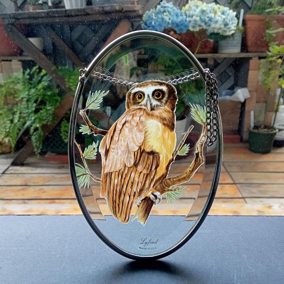 ライフォード社ステンドグラス ふくろう 梟フクロウ /グラスマスターズ トロント