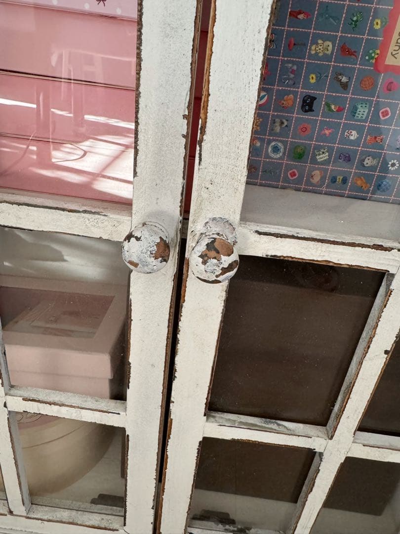 インテリア キャビネット　アンティーク風 ドールハウス　2段収納