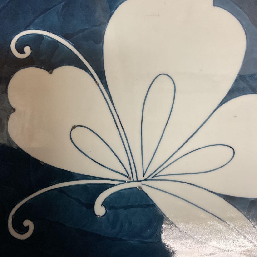 古伊万里 【有田】 館林源右衛門 染付け陶板 日本の銘窯 痛み無し