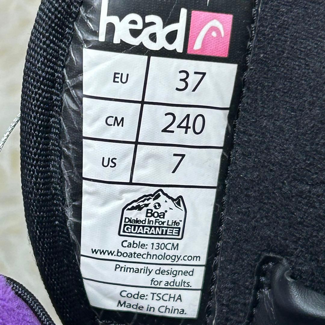head スノーボードブーツ スノボ　24cm ブラック　パープル　レディース