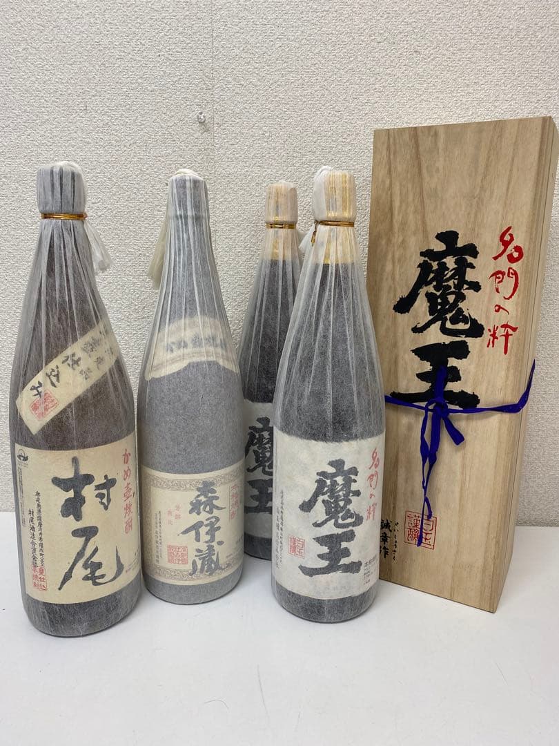 3-1814 森伊蔵　村尾　魔王（2本）3Mプレミアム焼酎　1.8L 計4本