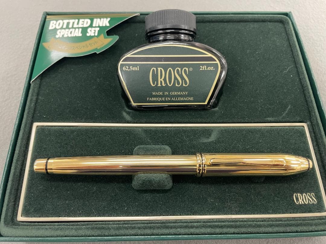 【未使用】CROSS クロス万年筆 18K 金張 ボールペン、シャーペンセット