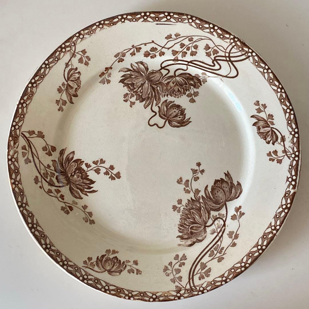 U&C sarreguemines ROYAT茶色　プレート