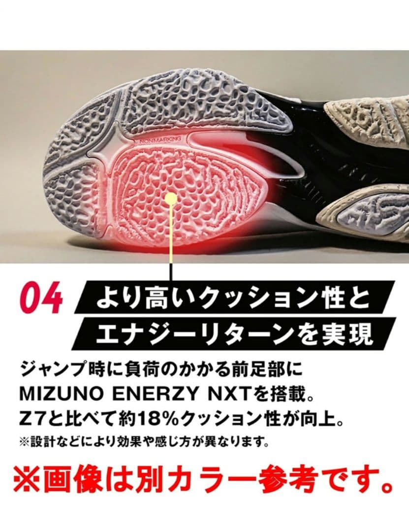 ミズノバレーボールシューズ ウエーブライトニングワイドz8 24cm