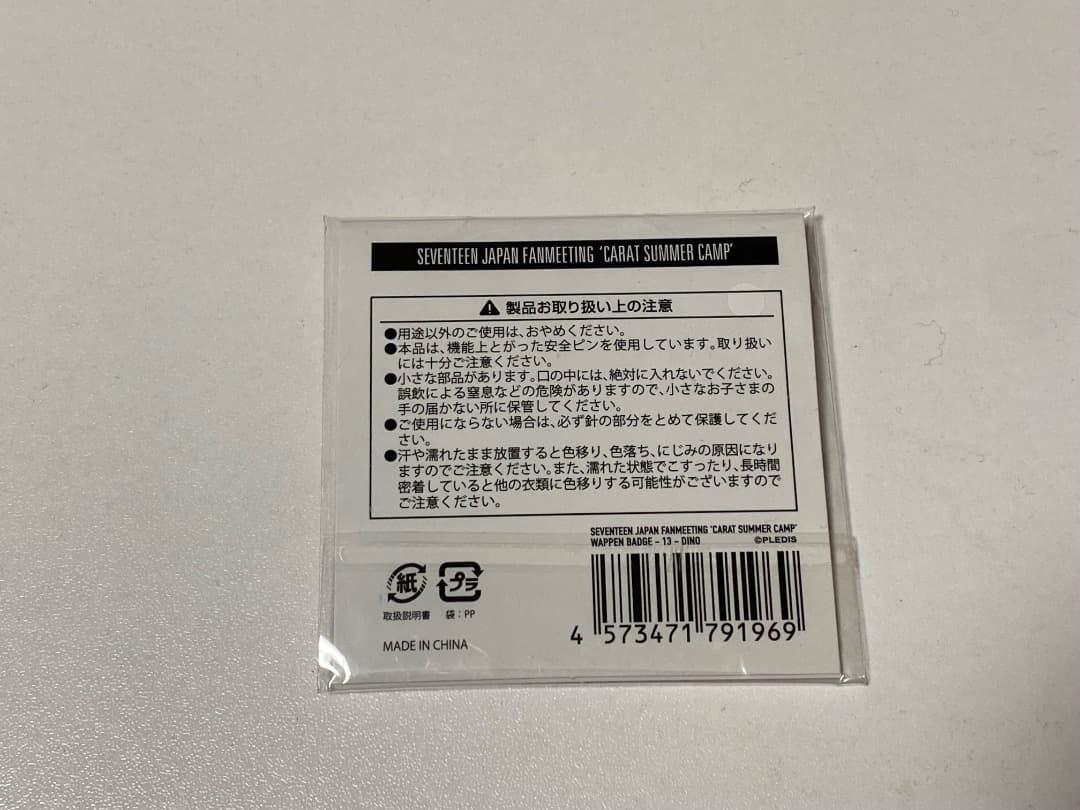 セブチ　ディノ　ネームワッペン　carat summer camp 新品未開封