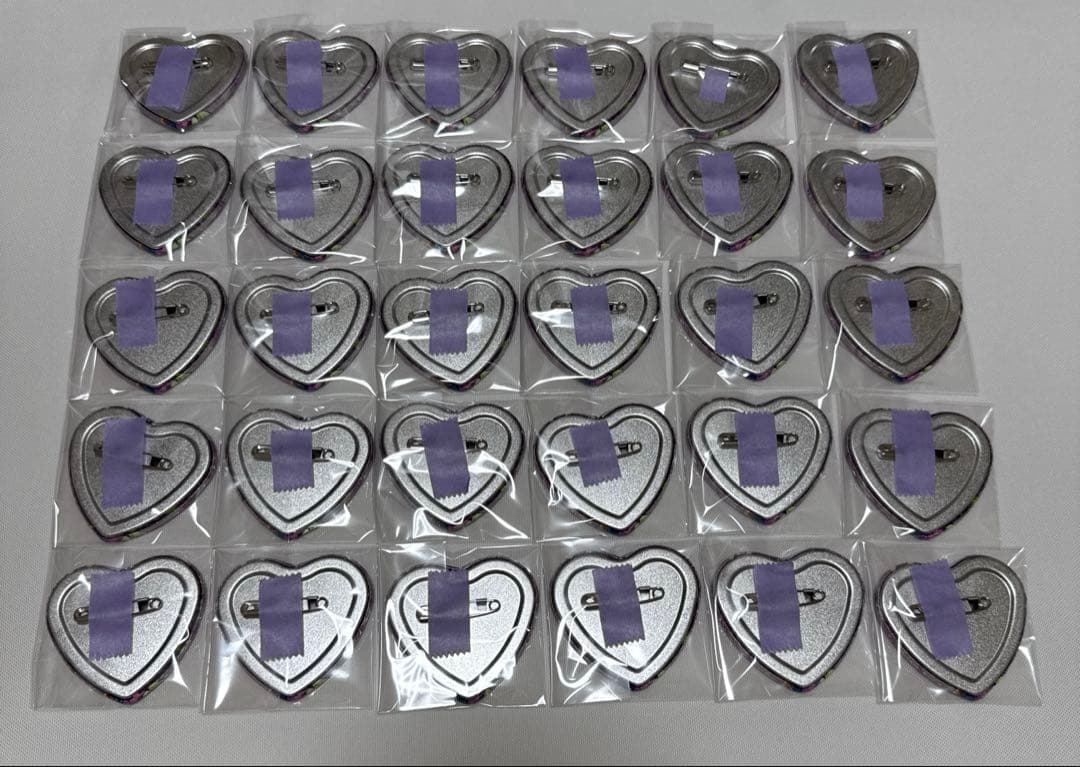 忍たま乱太郎　平滝夜叉丸　ハート缶バッジ　30個