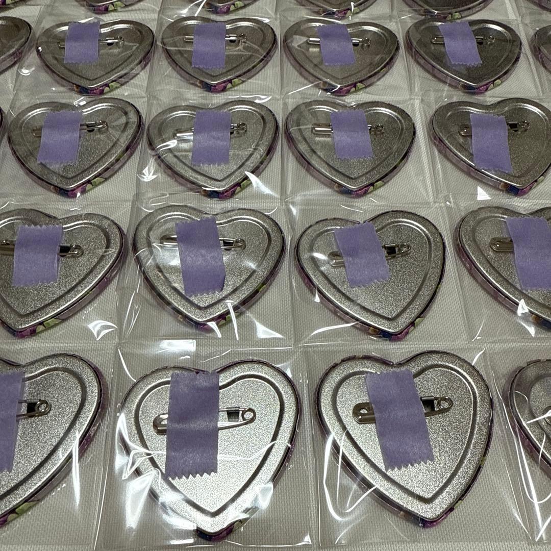 忍たま乱太郎　平滝夜叉丸　ハート缶バッジ　30個