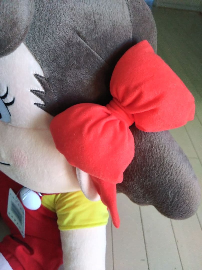 ペコちゃん ぬいぐるみ 大きめ ジャンボ 不二家 フジヤ シリアルナンバー付き