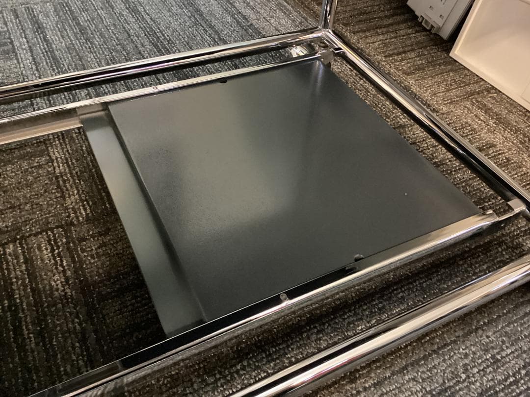 鍵付き　USMハラー　ロールボーイ　２段　デスクワゴン　アントラサイト　B