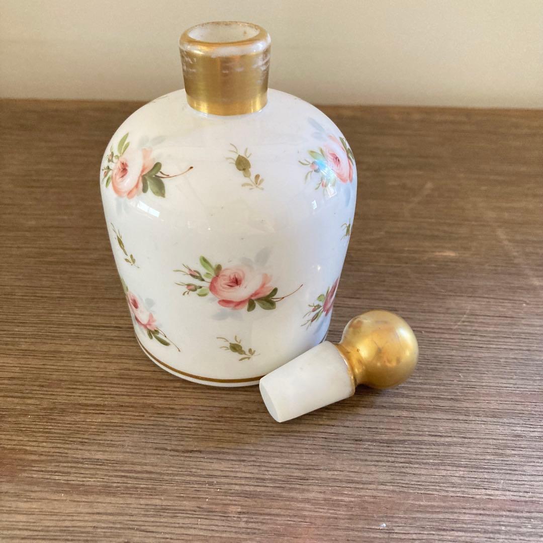 【アンティーク】 オパリンガラス　ソープボトル　19世紀中期　フランス