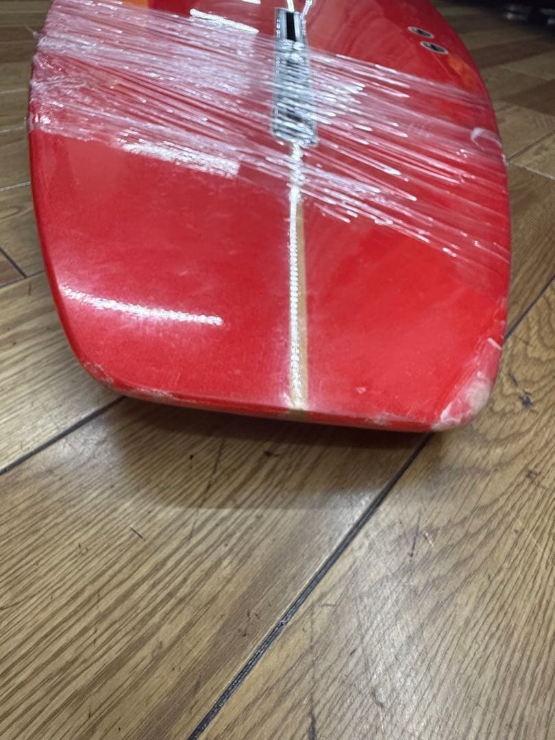 ロングボード サーフボード クリーム色 赤