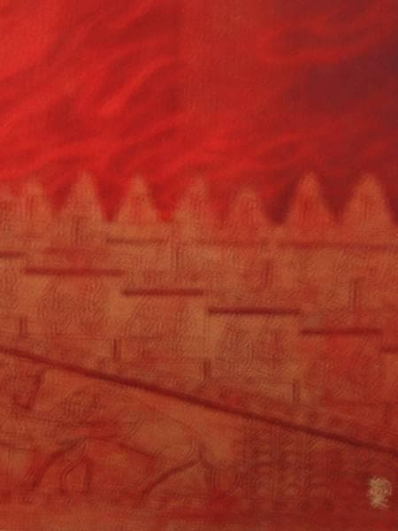 平山郁夫、ペルセポリス炎上、希少画集画、新品高級額、額装付、状態良好