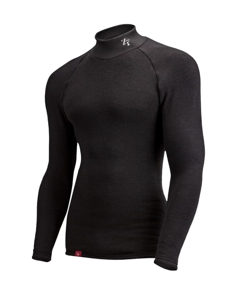 25モデル　ZEROFIT 速暖。HEATRUB モックネック XL ブラック