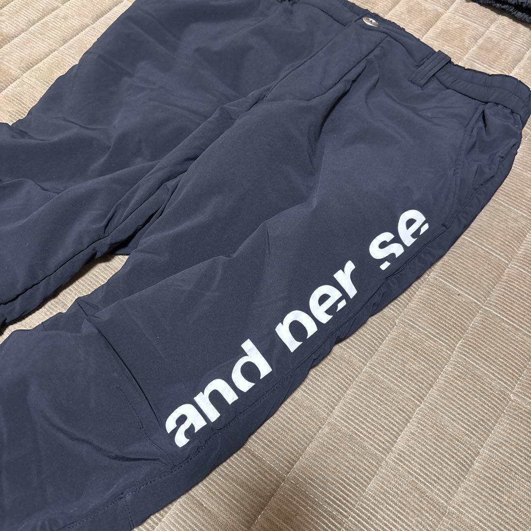 アンパスィ中綿ダウンパンツサイドロゴ