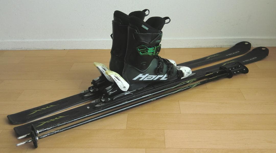 ■■送料無料■HEAD＋Hart■スキーフルセット■板142靴25■メンテ付■■