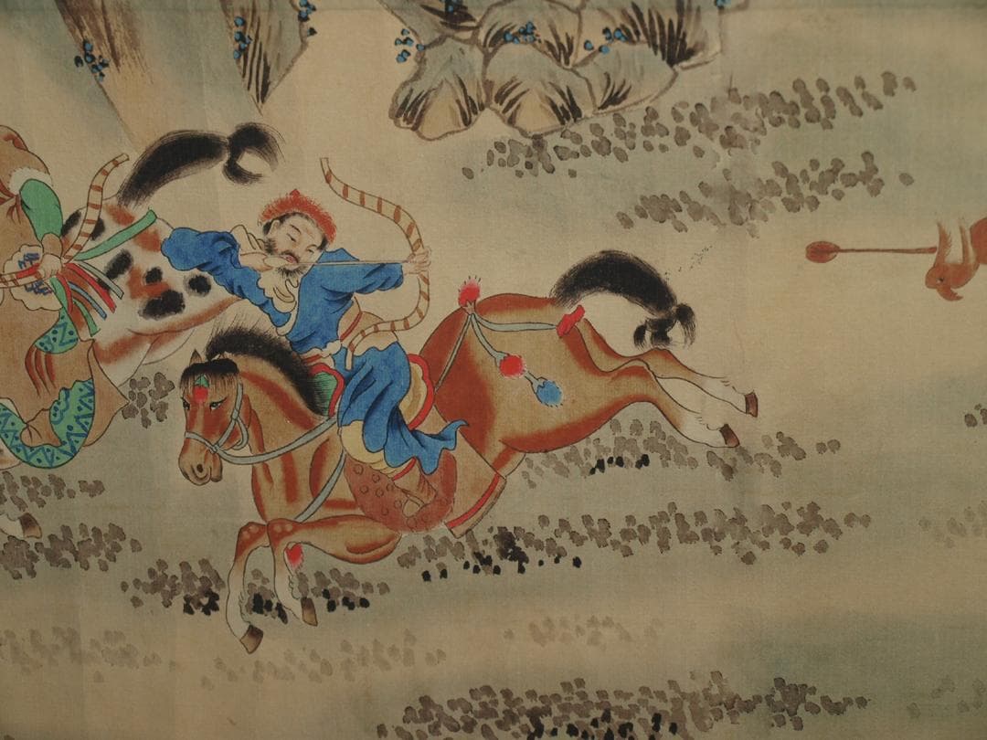 骨董市仕入れ品　中国明時代の掛軸　王宝作 激安骨董品　 BD421A8-2