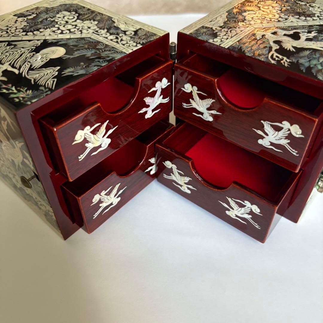 螺鈿細工　韓国工芸品　小物入れ