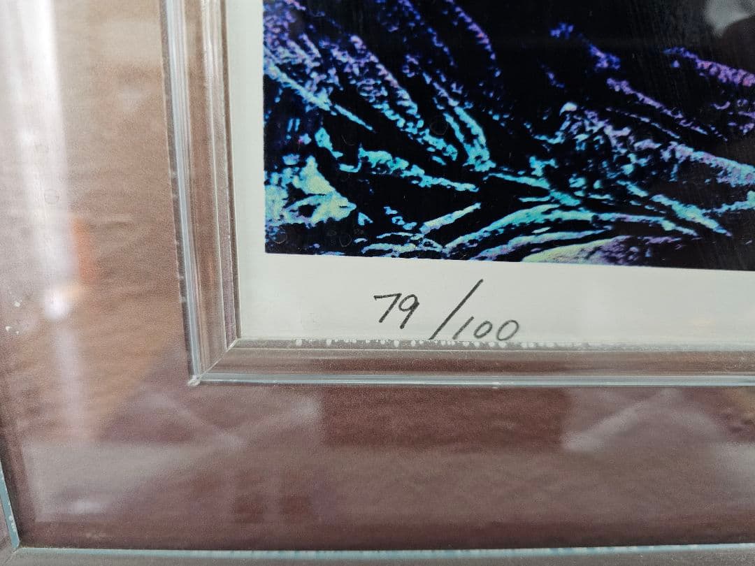 キモ　絵画 限定79/100 青色フレーム