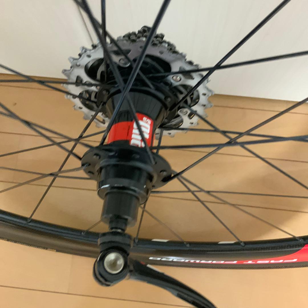 FF 完組ホイール 前後セット700C ブラック/レッド 即購入 超超特別価格