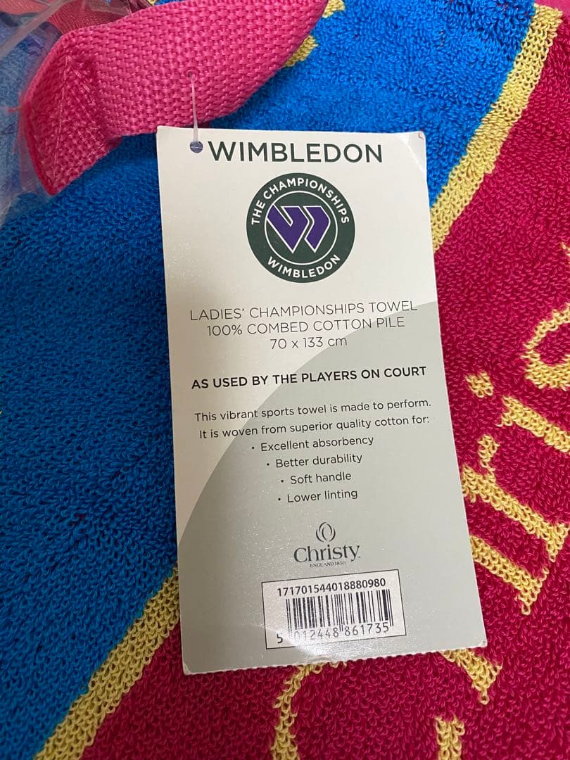 【新品】ウィンブルドン2014チャンピオンタオル/ピンク