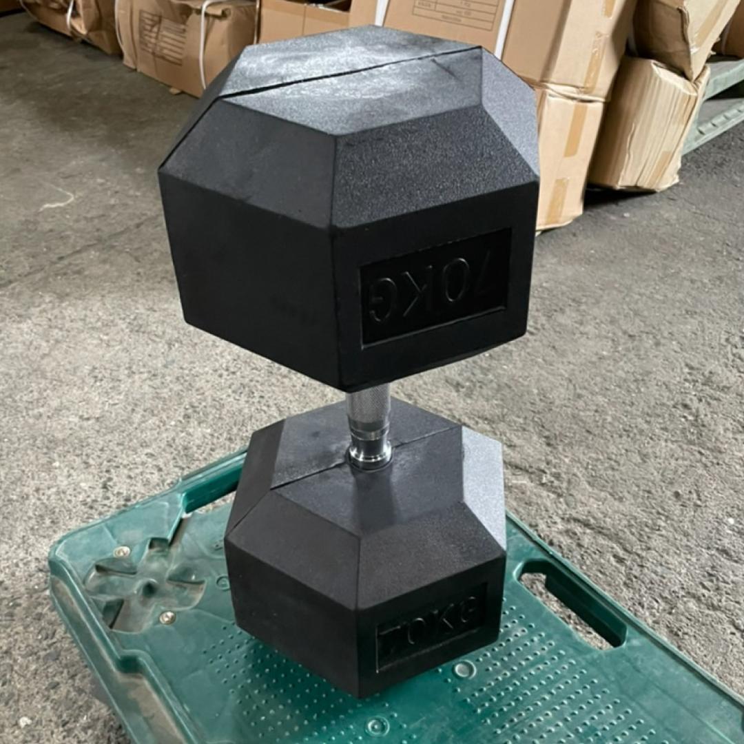 ラバー ヘックス ダンベル 75kg × 2個 セット