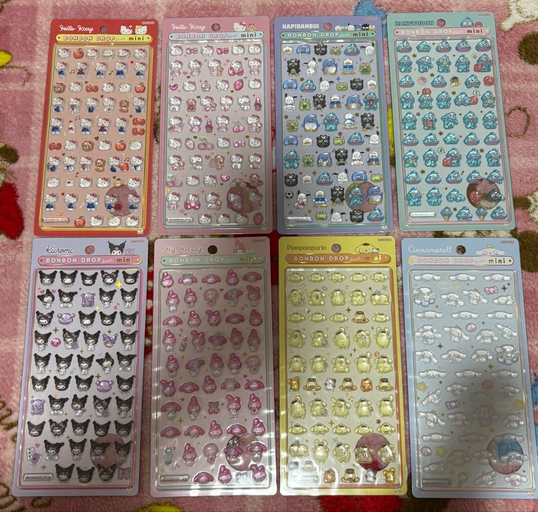 サンリオ　ボンボンドロップシールミニ　miniコンプリートセット