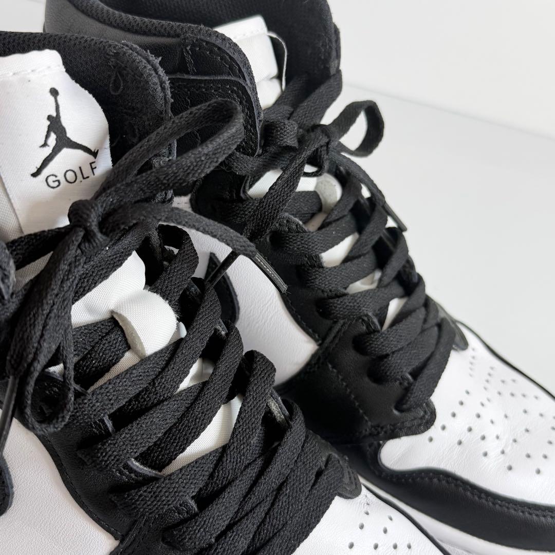 【正規品】NIKE エアジョーダン1 ハイ ゴルフ スニーカー 27cm 白 黒