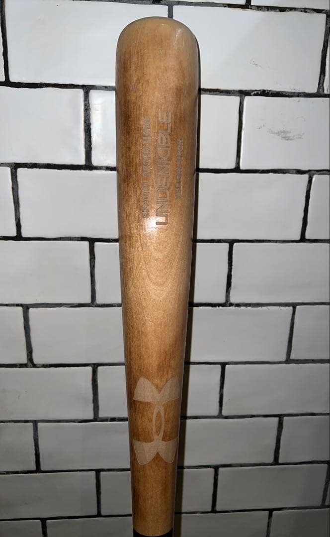 アンダーアーマー限定軟式木製バット794gYY柳田悠岐型イエローバーチ中実仕様