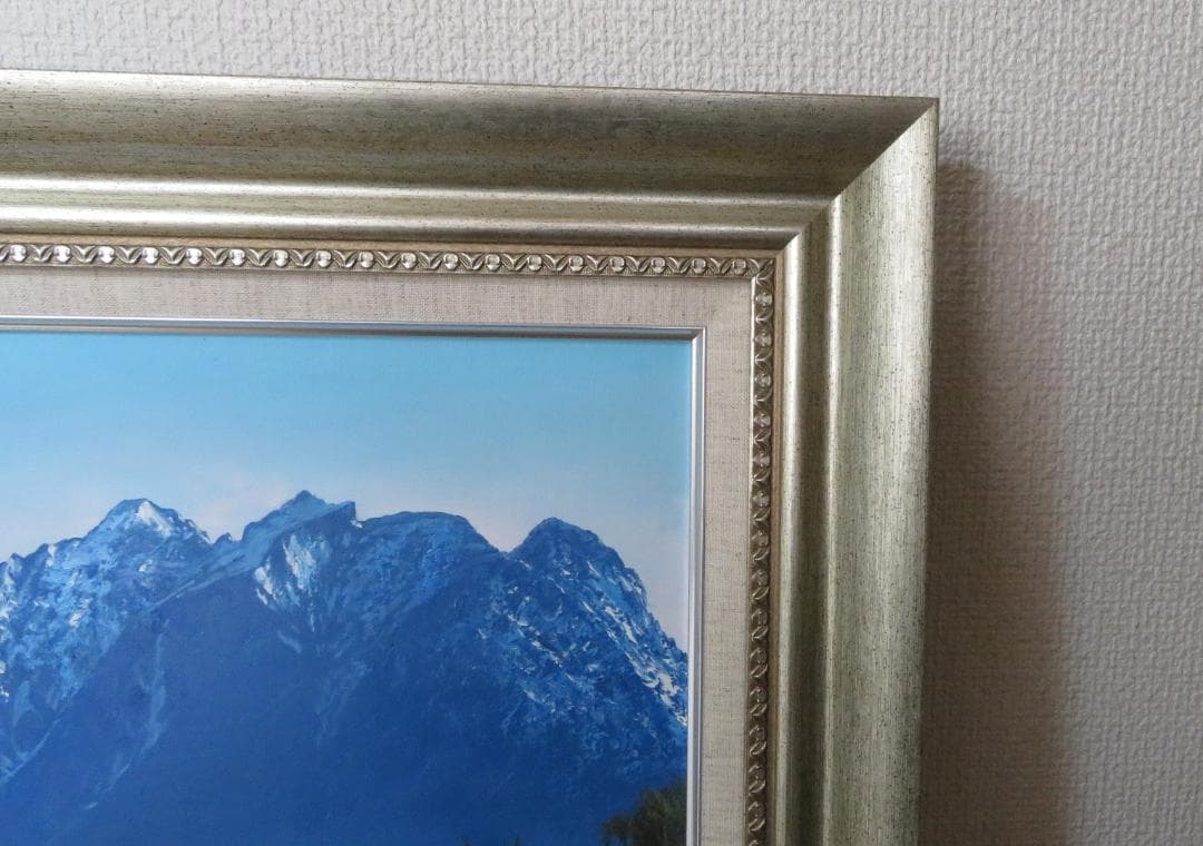 油彩画 坪井 志朗・大正池(Ⅰ) F20号 肉筆画 (表サイン・裏書き有り）