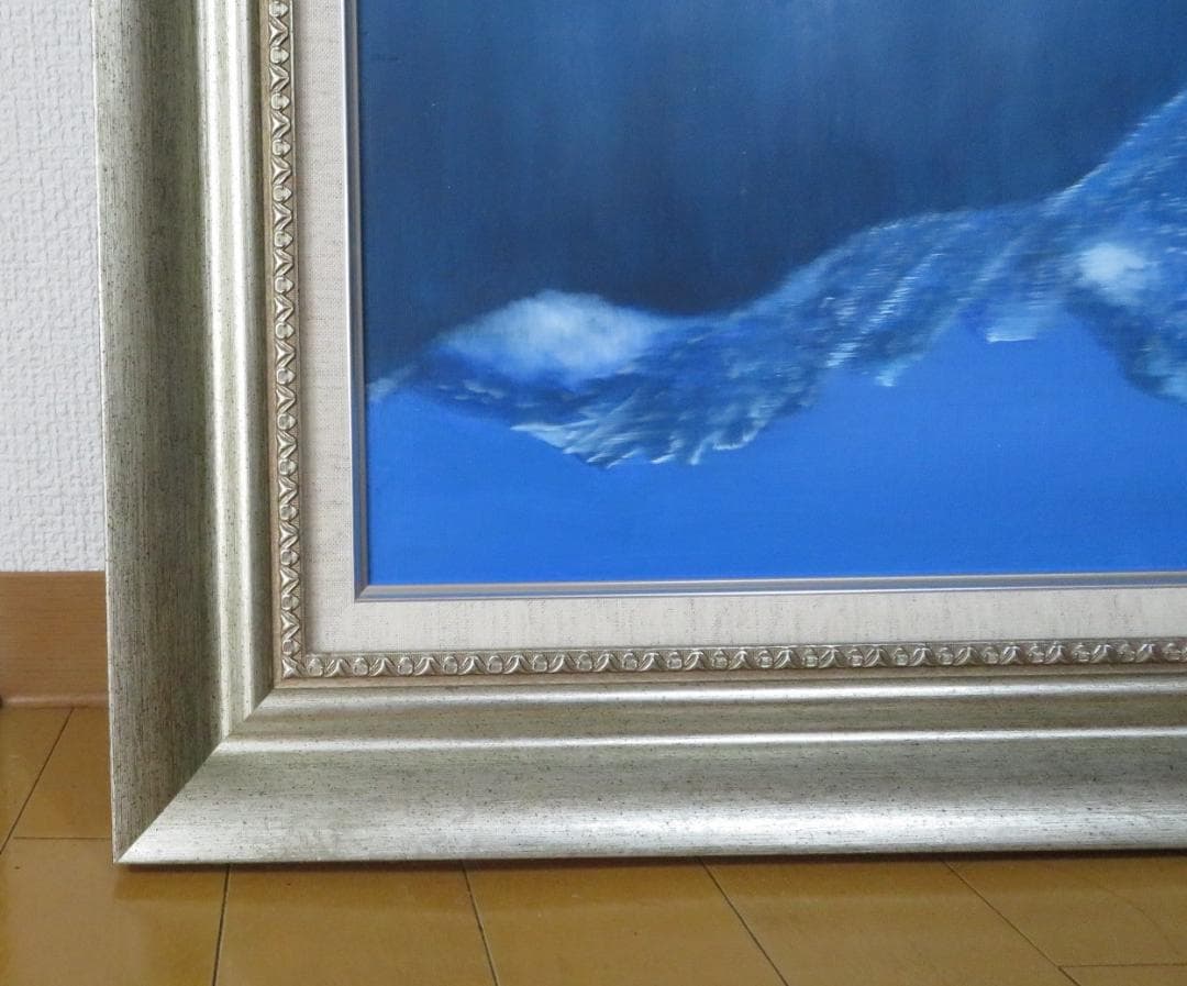 油彩画 坪井 志朗・大正池(Ⅰ) F20号 肉筆画 (表サイン・裏書き有り）