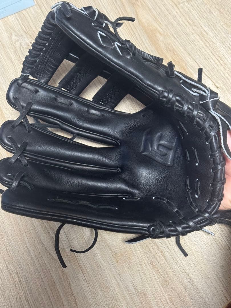 東駒 軟式左投外野手用レザーグローブ ブラック