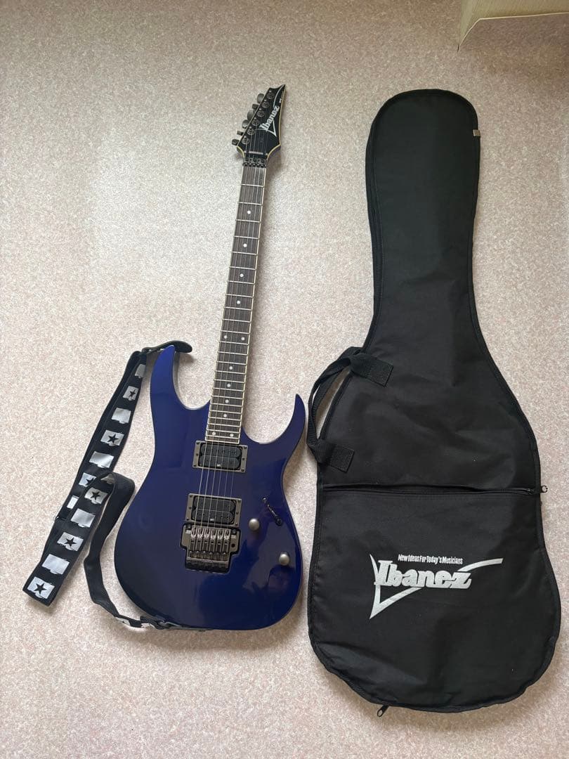 Ibanez エレキギター ダークブルー ストラップ付き　極美品・動作確認済み