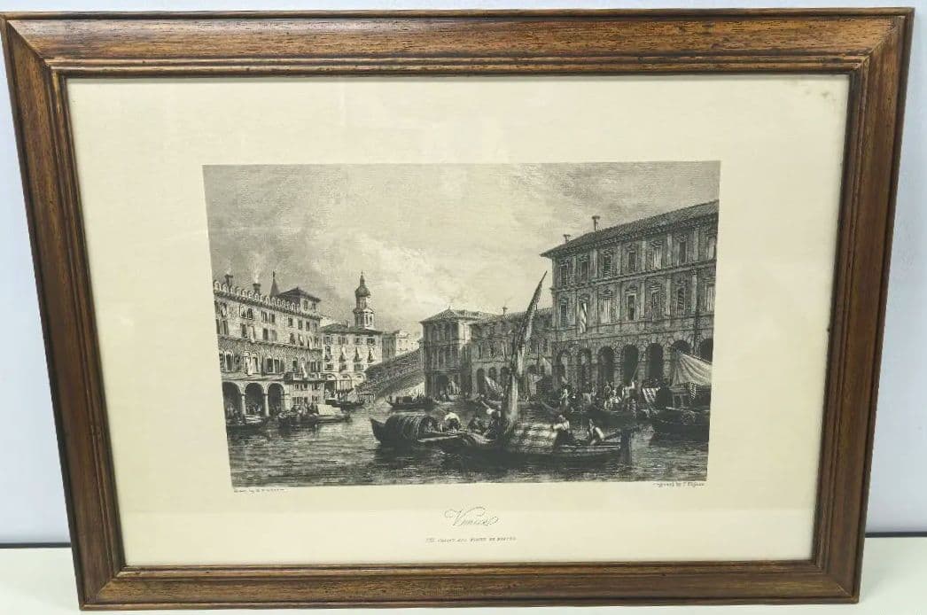 水辺の風景 木製フレーム