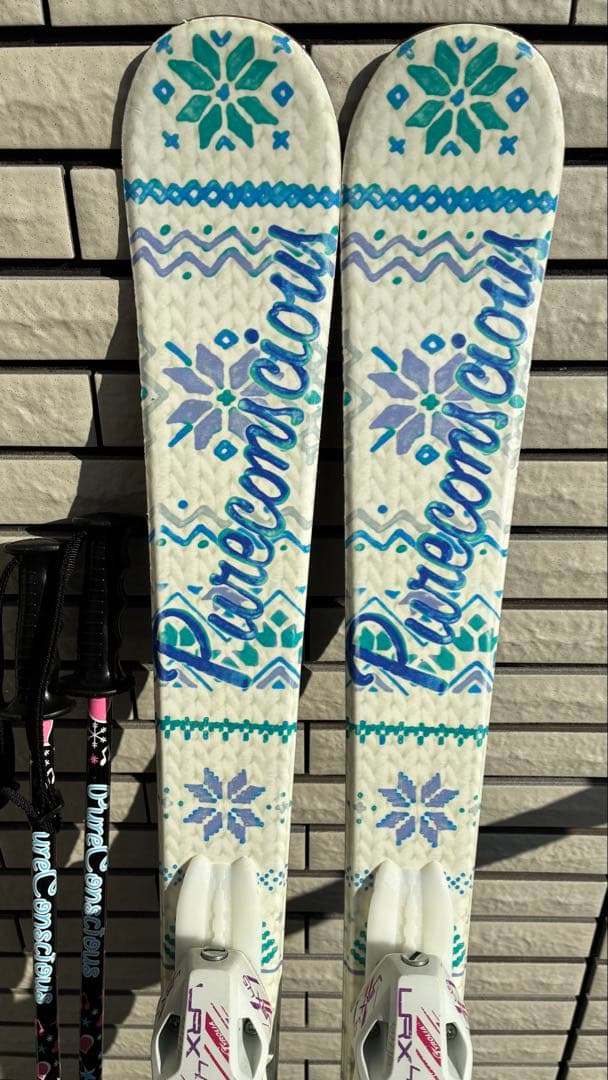 ピュアコンシャス スキー、ビンディング、ポール、ケースセット