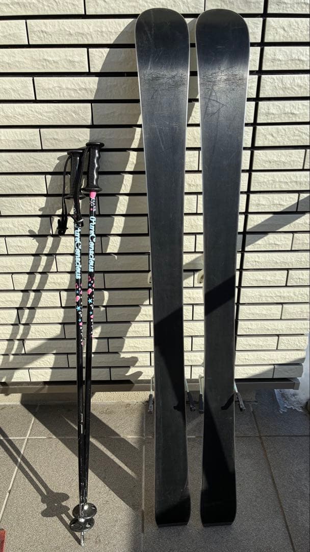 ピュアコンシャス スキー、ビンディング、ポール、ケースセット