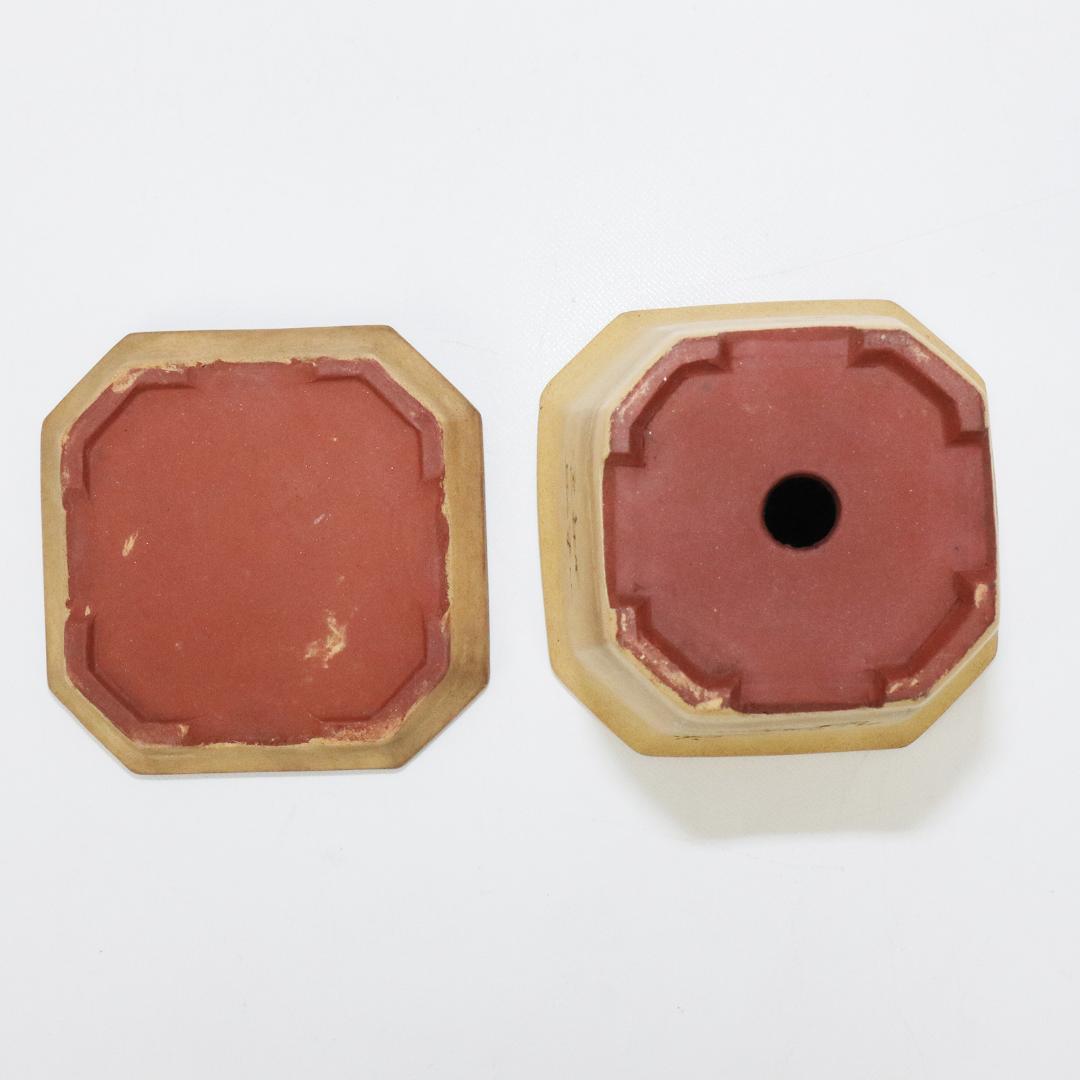 中国 唐物 古盆器 白泥釘彫絵梅花漢詩文