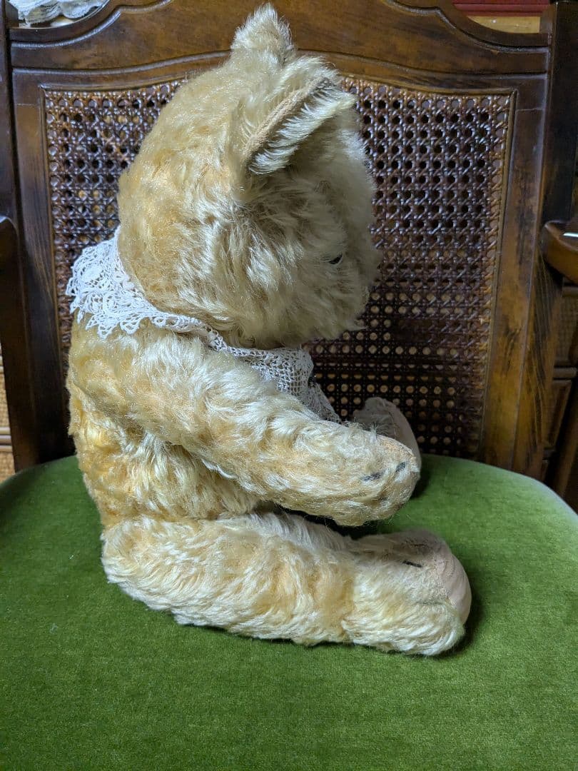 ヴィンテージ テディベア レース襟付き