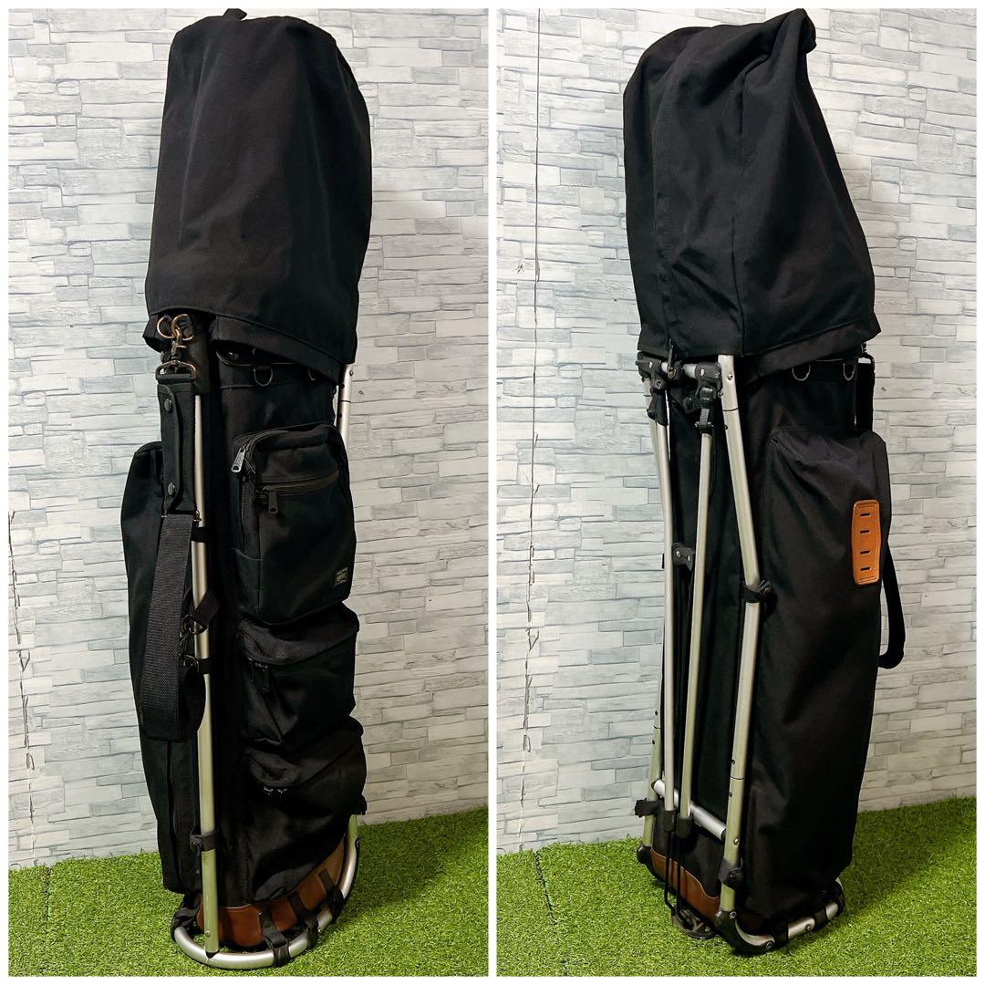 ★ミズノ ポーター キャディバッグ スタンド式 フレームウォーカー ブラック