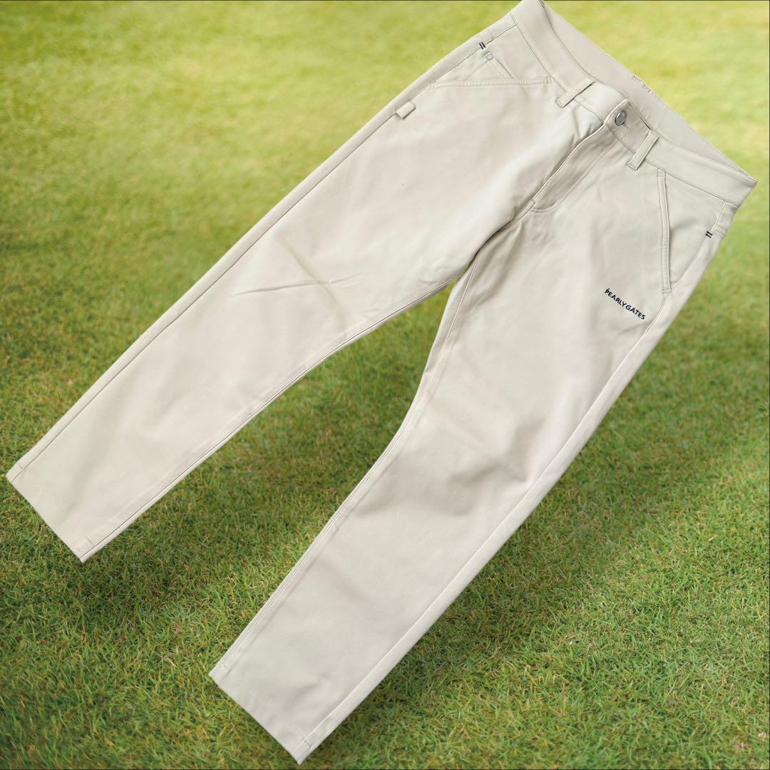 パーリーゲイツ　エッセンシャル　パンツ　モカ　M〜L相当　ベージュ　4