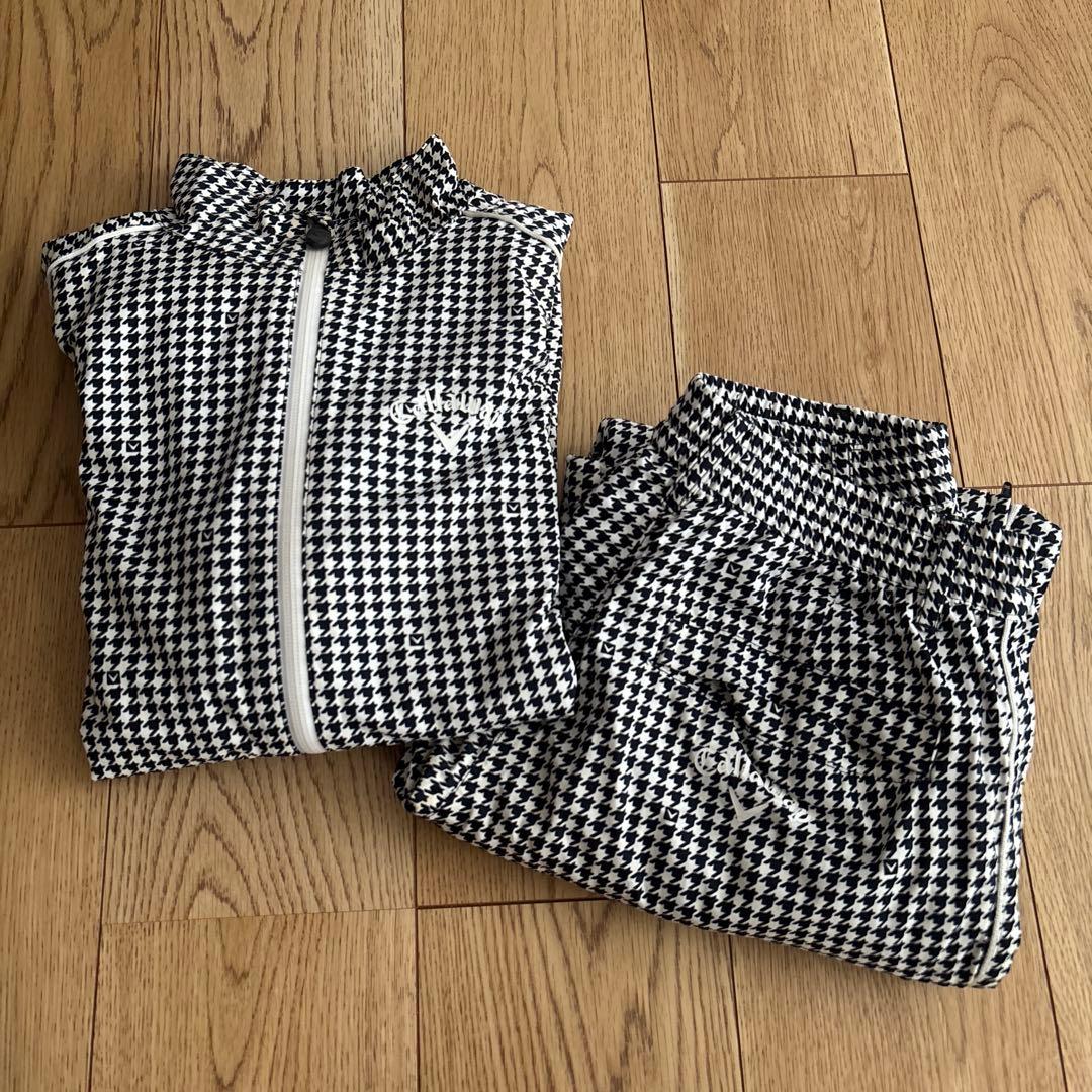 Callaway レインコート 千鳥柄 上下セット ジャケット ズボン Sサイズ