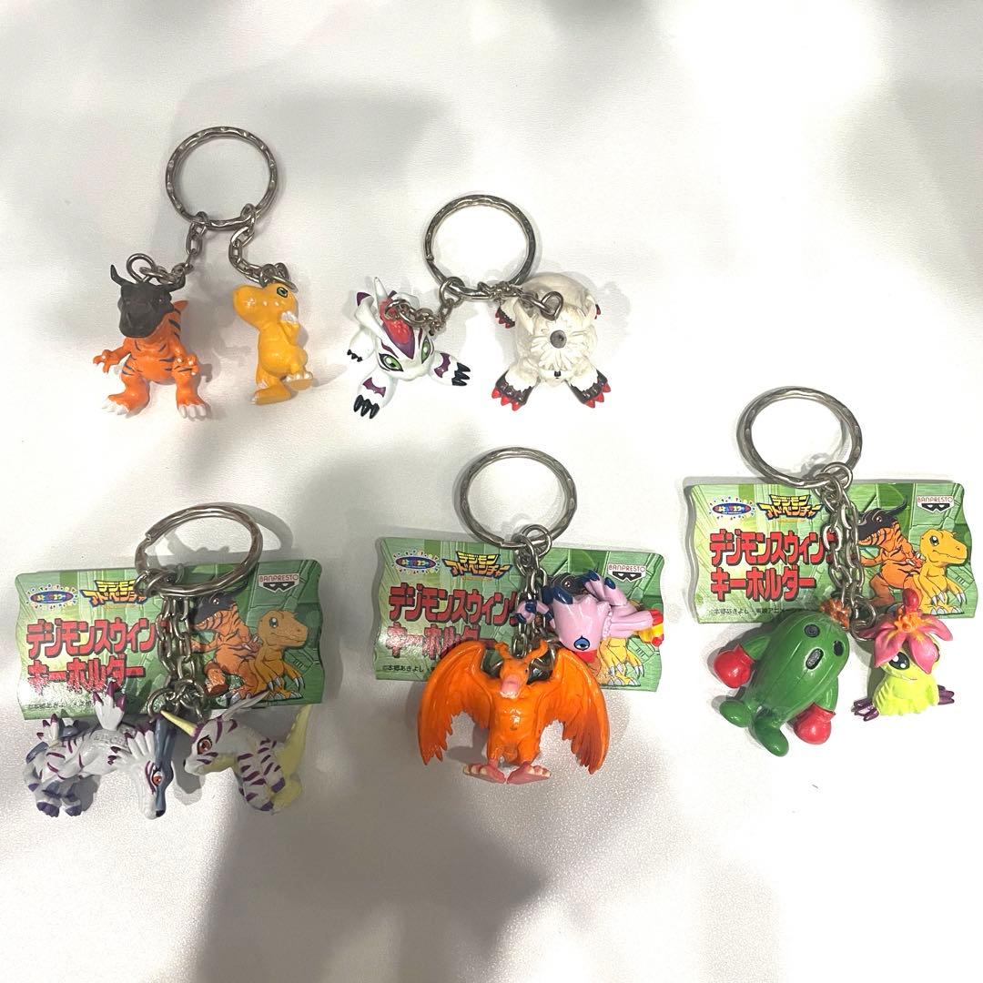 【希少】　デジモン　キーホルダー　スウィング　レトロ　5点セット