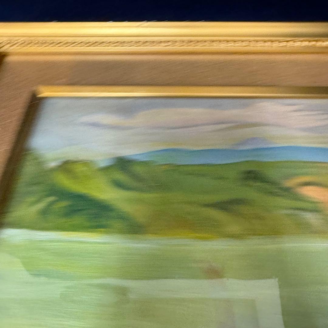 絵画 安井曽太郎 春の湖 油彩 油絵 風景画