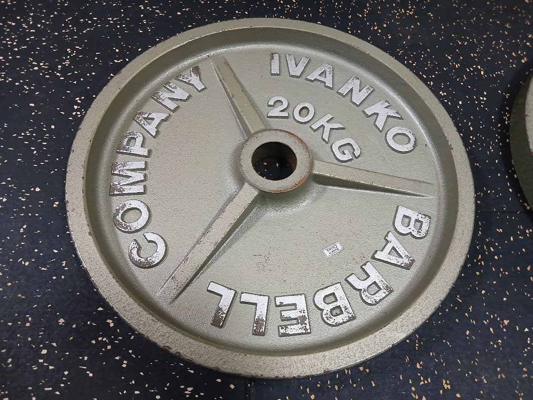 ①IVANKOイヴァンコ ラバープレート20kg x1枚穴径50mm(同時購入)