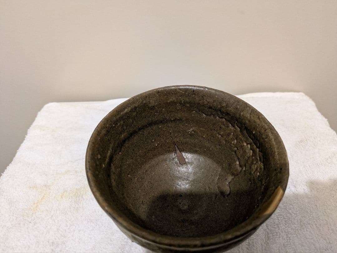 江戸時代　古唐津　三日月高台　茶碗　金直し　時代箱　唐津　時代物