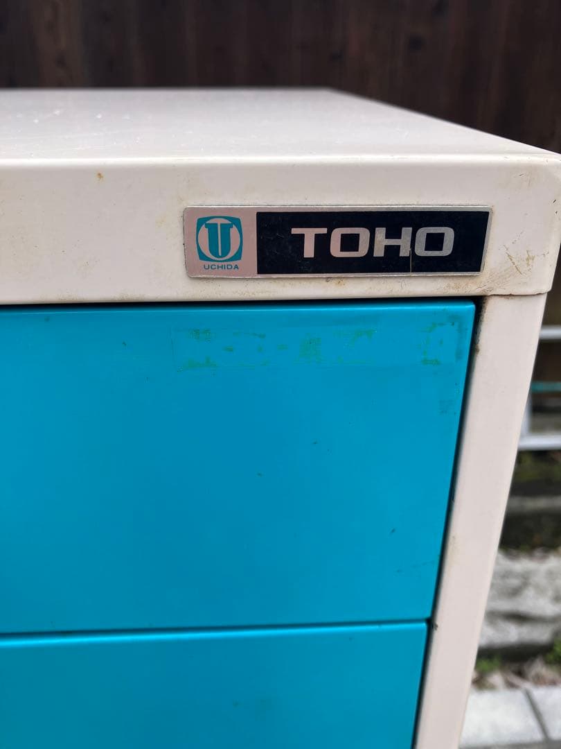 TOHO スチール キャビネット 引き出し 事務用品　レトロポップカラー
